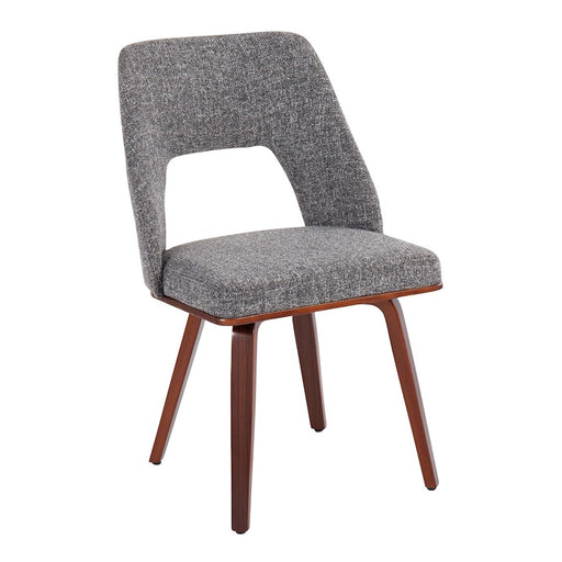 LumiSource Triad Chair, Set of 2, Walnut Bamboo/GY Noise