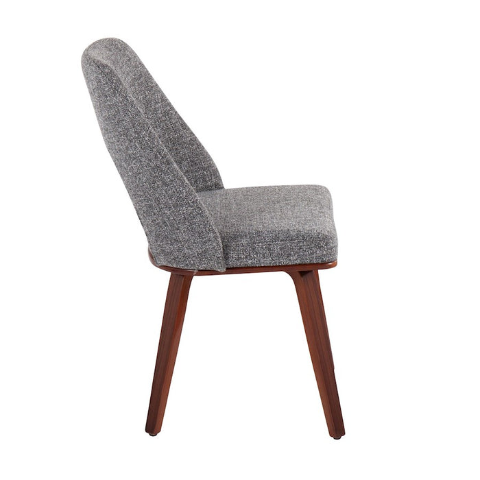 LumiSource Triad Chair, Set of 2, Walnut Bamboo/GY Noise