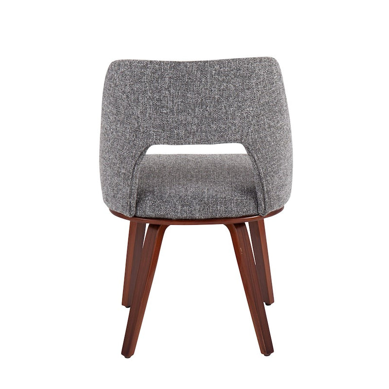 LumiSource Triad Chair, Set of 2, Walnut Bamboo/GY Noise