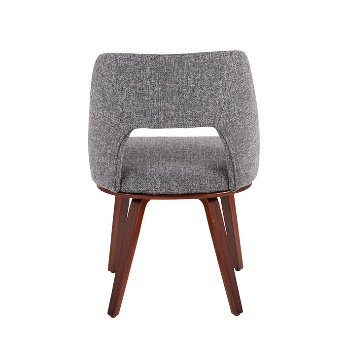 LumiSource Triad Chair, Set of 2, Walnut Bamboo/GY Noise