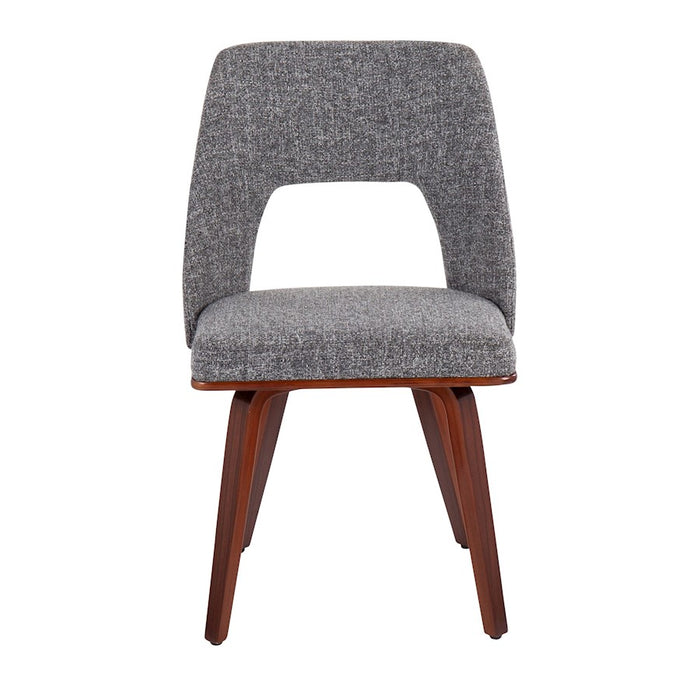 LumiSource Triad Chair, Set of 2, Walnut Bamboo/GY Noise