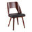 LumiSource Triad Chair, Set of 2 in Walnut Bamboo/Black PU