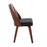 LumiSource Triad Chair, Set of 2 in Walnut Bamboo/Black PU
