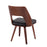 LumiSource Triad Chair, Set of 2 in Walnut Bamboo/Black PU