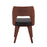 LumiSource Triad Chair, Set of 2 in Walnut Bamboo/Black PU