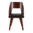 LumiSource Triad Chair, Set of 2 in Walnut Bamboo/Black PU