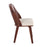 LumiSource Triad Chair, Set of 2 in Walnut Bamboo/Cream PU