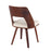LumiSource Triad Chair, Set of 2 in Walnut Bamboo/Cream PU