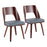 LumiSource Triad Chair, Set of 2 in Walnut Bamboo/Grey PU - CH-TRIADWLGY2