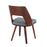LumiSource Triad Chair, Set of 2 in Walnut Bamboo/Grey PU
