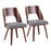 LumiSource Triad Chair, Set of 2, Walnut Bamboo/Grey Noise - CH-TRIADWLNGY2