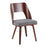 LumiSource Triad Chair, Set of 2, Walnut Bamboo/Grey Noise