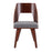 LumiSource Triad Chair, Set of 2, Walnut Bamboo/Grey Noise