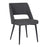 LumiSource Valencia Chair in Black Steel/Charcoal Fabric - CH-VALENCIABKCHAR