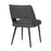 LumiSource Valencia Chair in Black Steel/Charcoal Fabric