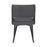 LumiSource Valencia Chair in Black Steel/Charcoal Fabric