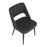 LumiSource Valencia Chair in Black Steel/Charcoal Fabric