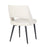 LumiSource Valencia Chair in Black Steel/Cream Fabric