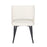 LumiSource Valencia Chair in Black Steel/Cream Fabric