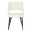 LumiSource Valencia Chair in Black Steel/Cream Fabric