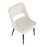LumiSource Valencia Chair in Black Steel/Cream Fabric