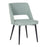 LumiSource Valencia Chair in Black Steel/Green Fabric - CH-VALENCIABKGN