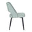 LumiSource Valencia Chair in Black Steel/Green Fabric