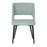 LumiSource Valencia Chair in Black Steel/Green Fabric