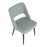 LumiSource Valencia Chair in Black Steel/Green Fabric