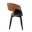 LumiSource Vintage Mod Chair in Black Wood/Camel PU