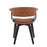 LumiSource Vintage Mod Chair in Black Wood/Camel PU