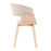 LumiSource Vintage Mod Chair in Natural Wood/Cream Fabric