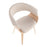 LumiSource Vintage Mod Chair in Natural Wood/Cream Fabric