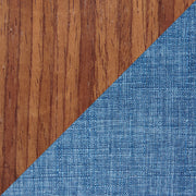 LumiSource Vintage Mod Chair | Walnut Wood and Blue Fabric | Dining & Accent Seating | 20 x 24 x 31 in | Model CH-VMONLWLBU