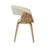 LumiSource Vintage Mod Chair in Zebra Wood/Cream Fabric