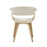 LumiSource Vintage Mod Chair in Zebra Wood/Cream Fabric