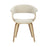 LumiSource Vintage Mod Chair in Zebra Wood/Cream Fabric