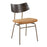 LumiSource Walker Chair, Set of 2, Copper/Mustard Yellow/Walnut