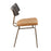 LumiSource Walker Chair, Set of 2, Copper/Mustard Yellow/Walnut