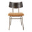 LumiSource Walker Chair, Set of 2, Copper/Mustard Yellow/Walnut