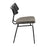 LumiSource Walker Chair, Set of 2, Black/Dark Grey PU/Black