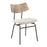 LumiSource Walker Chair, Set of 2, Brown/Cream Noise/White Washed