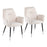 LumiSource Wendy Chair, Set of 2 in Black Metal/Cream Velvet - CH-WENDYBKCR2