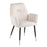 LumiSource Wendy Chair, Set of 2 in Black Metal/Cream Velvet