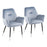 LumiSource Wendy Chair, Set of 2, Black/Light Blue Velvet - CH-WENDYBKVLBU2