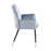 LumiSource Wendy Chair, Set of 2, Black/Light Blue Velvet