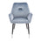 LumiSource Wendy Chair, Set of 2, Black/Light Blue Velvet