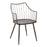 LumiSource Winston Chair in Brown Metal/Dark Walnut Wood - CH-WINSTONBNWL