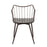 LumiSource Winston Chair in Brown Metal/Dark Walnut Wood