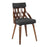 LumiSource York Chair, Set of 2 in Walnut Wood/Charcoal Fabric